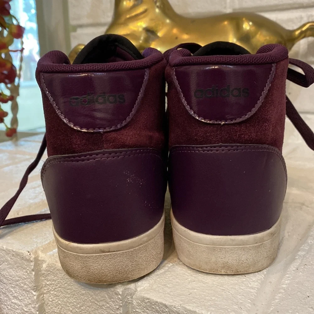 Purple Adidas neo ankle suede shoes - Picture 6 of 12